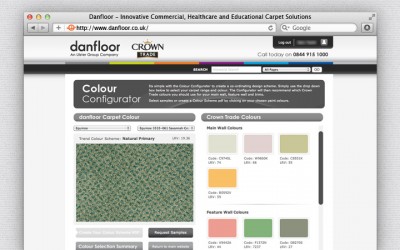 Danfloor - Bespoke web application incorporating Crown Paints
