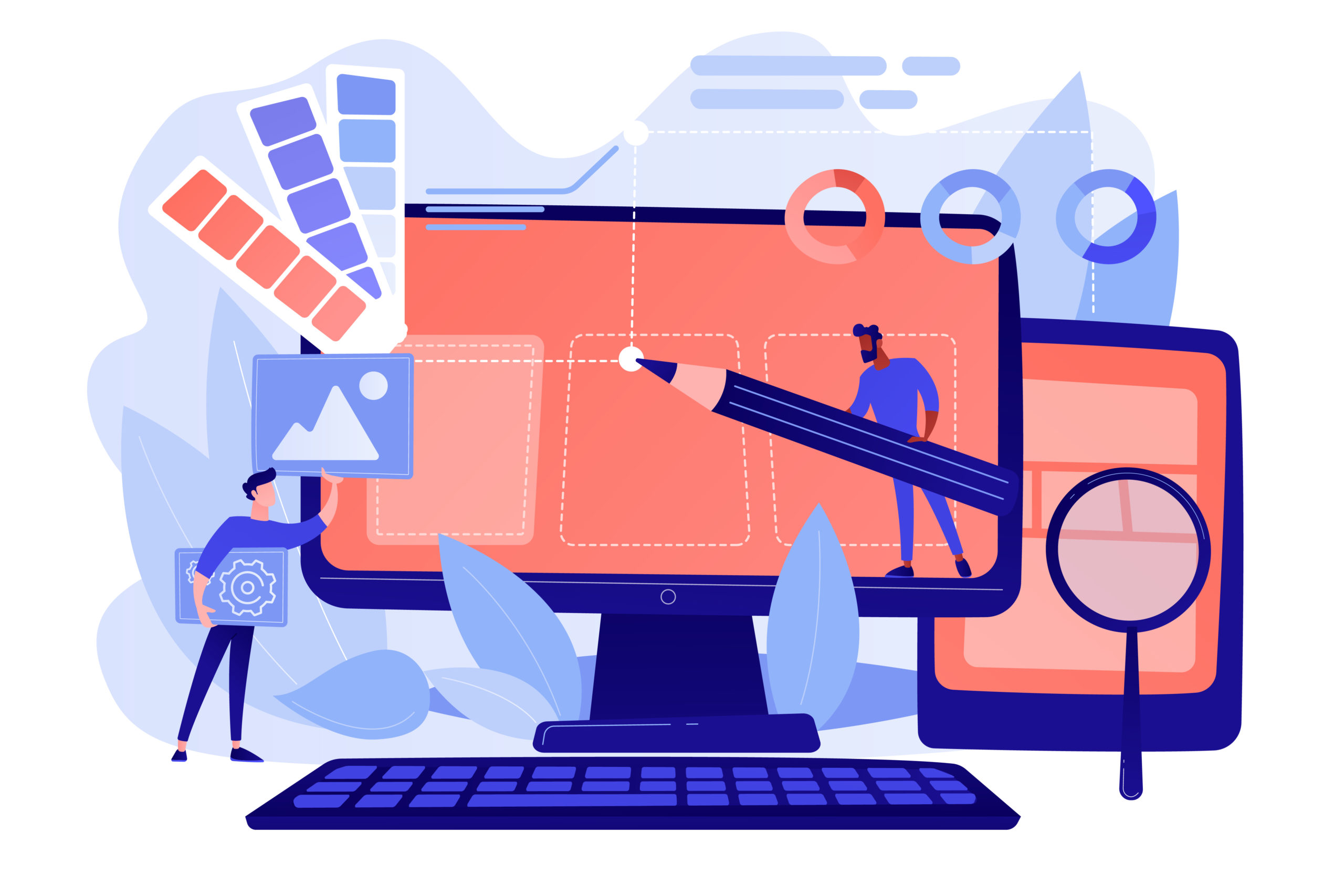 Web design development concept vector illustration App Development services
